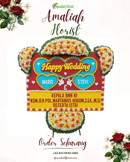 Papan Bunga Pernikahan Naikolan